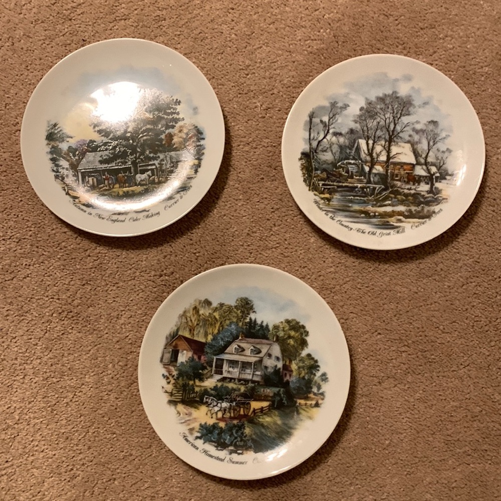 Currier & Ives Decorator Collector Plates (Set of 3)